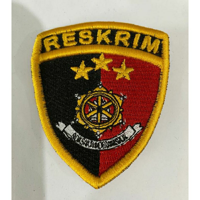 Logo reskrim Bordir Timbul atribut polri