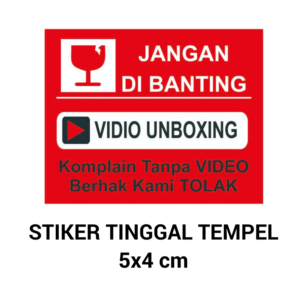 

HM STIKER UNBOXING FRAGILE UK 5 X 4 CM QTY 100 BERIKUT KELIPATANYA