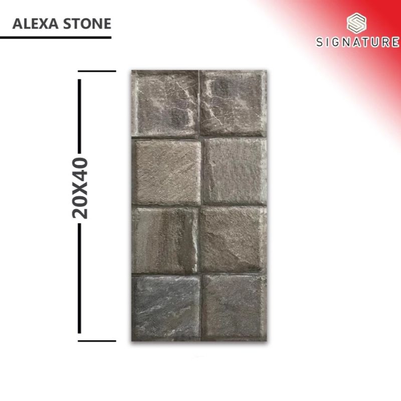 Keramik Dinding Batu Alam 20x40 ALEXA STONE Mulia