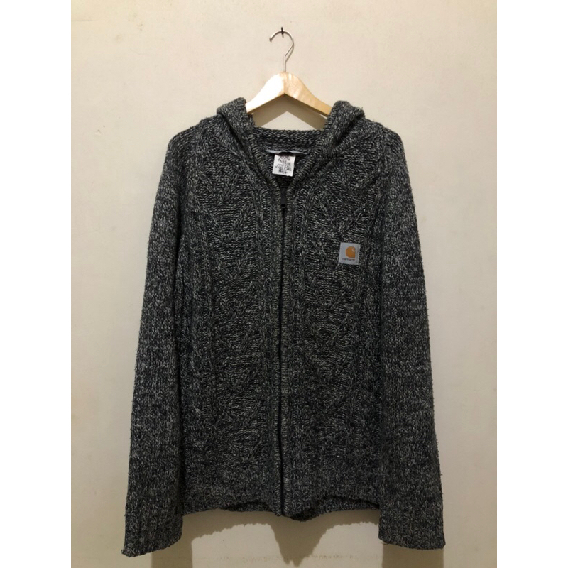 Hoodie Zipper Carhartt (Rajut)