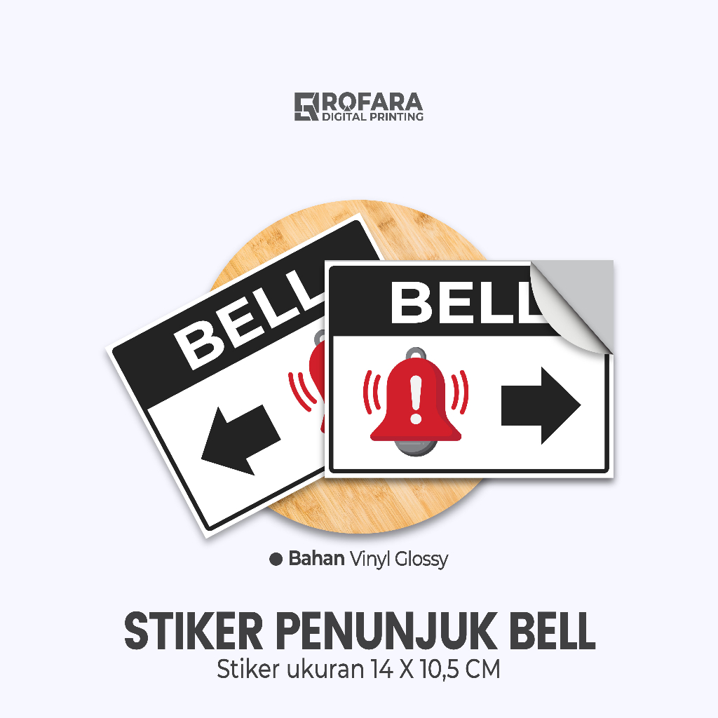 

Stiker Penunjuk Arah Bell | Bahan Vinyl | Ukuran 14 x 10,5 CM