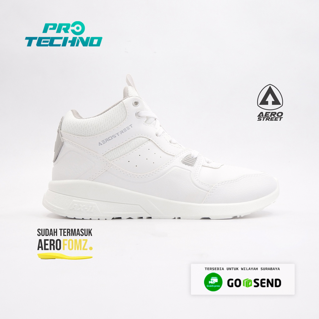 Aerostreet Sepatu Basket Olahraga Sepatu Putih Pria Wanita Dunk Putih Abu Muda 40 - 44