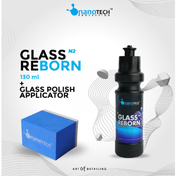 READY GLASS REBORN + APPLICATOR FELT BLOCK - Obat Polish Jamur Kaca Mobil -