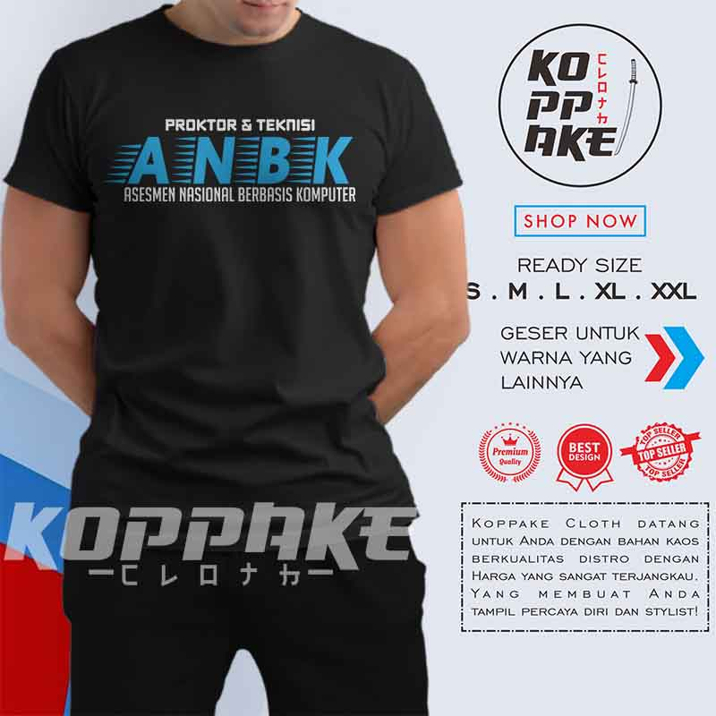 Kaos ANBK ASEMEN NASIONAL BERBASIS KOMPUTER Logo Baju Distro