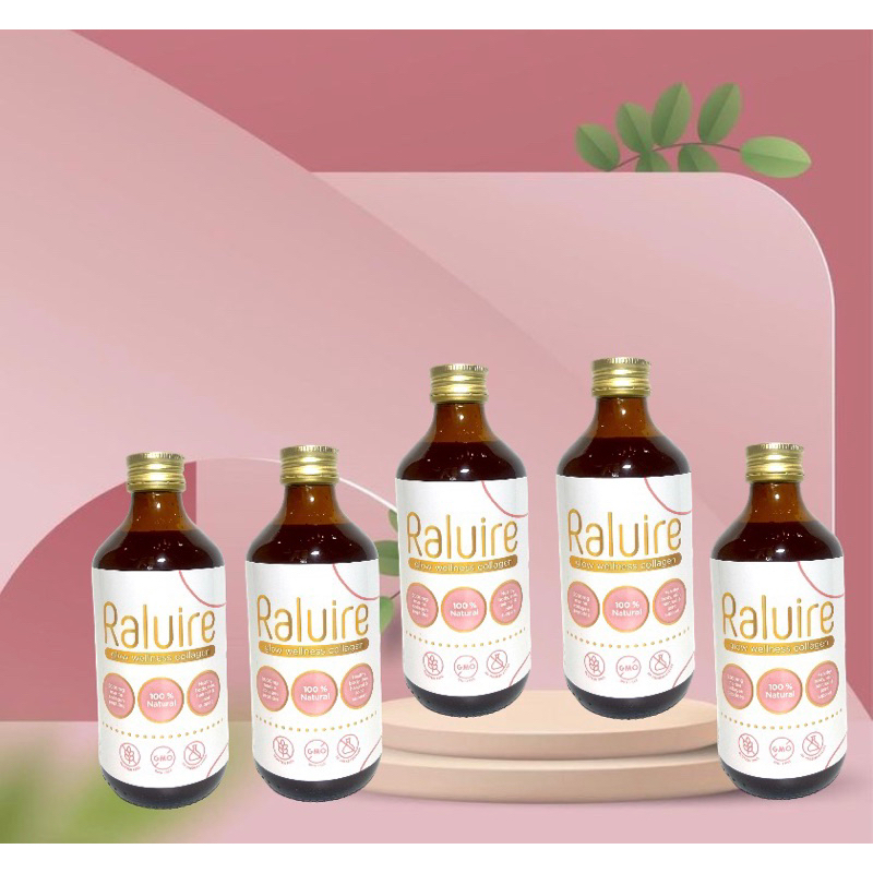 5 BOTOL BUNDLE Raluire glow wellness collagen (Collagen cair Natural (Herbal) pertama di indonesia, 