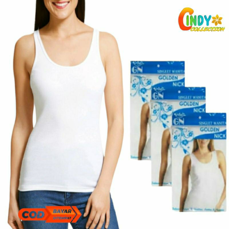 TERMURAH SINGLET WANITA GOLDEN NICK | KAOS DALAM REMAJA DAN WANITA DEWASA GN