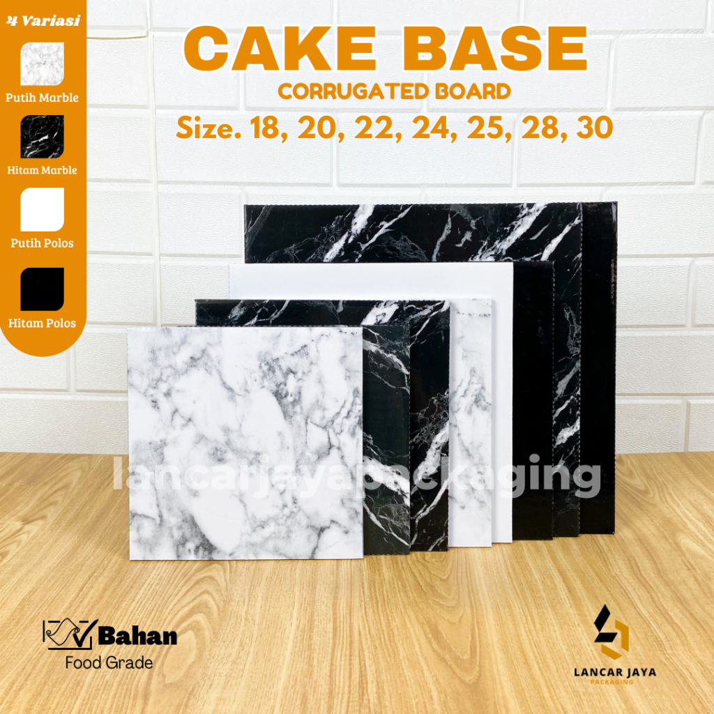 Alas Tart 28 CM Papan Corrugated Cake Base Cakeboard Tatakan Kue Pudding
