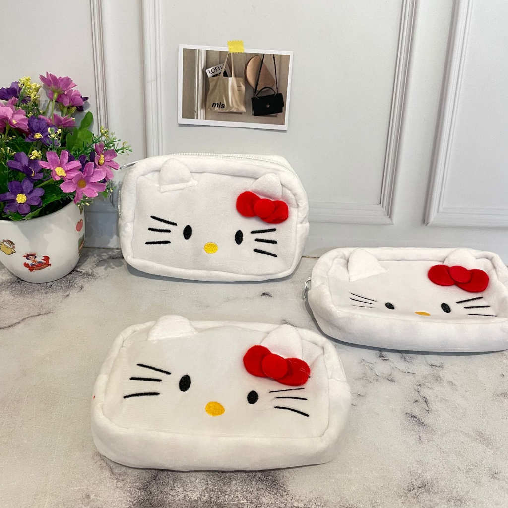 

Kotak Pensil Bahan Kain Motif Hello Kitty Besar 20 x 12 Cm - case pensil kartun lucu alat tulis kerja sekolah kantor sovenir hadiah anak