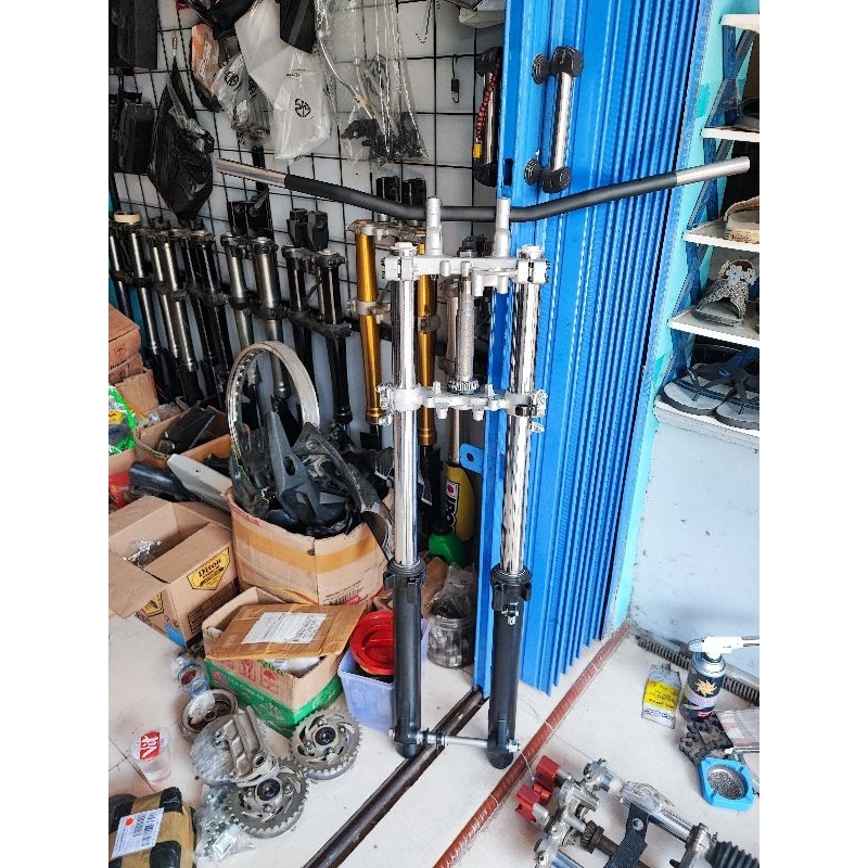 SHOCK SOK DEPAN TELE YAMAHA WR 155 WR155 ASLI ORIGINAL LIKE NEW COPOTAN 2023 PLUS STANG