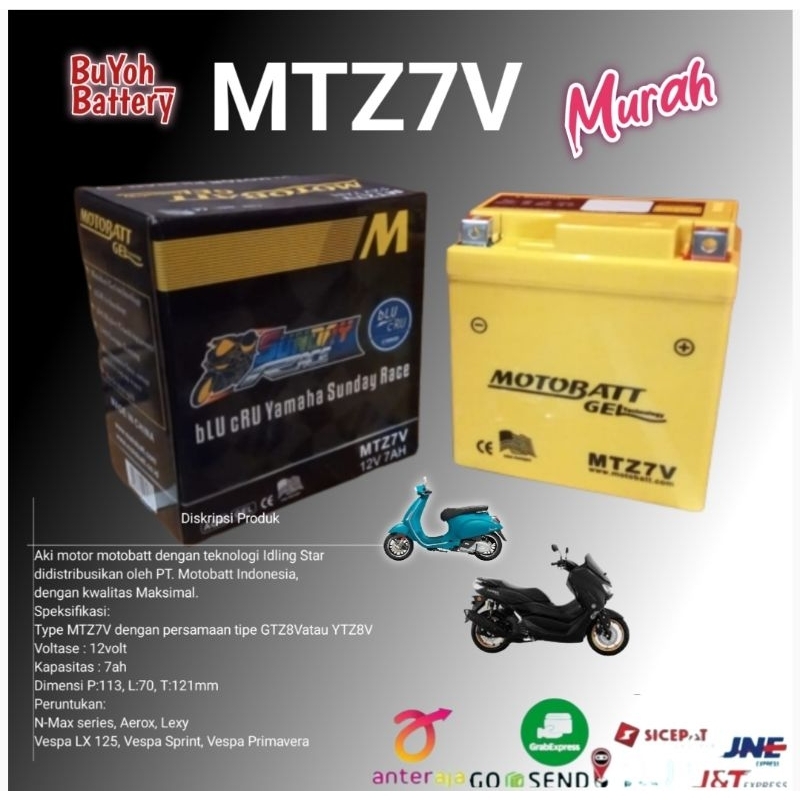 aki motor yamaha nmax aerox mtz7v vtz7v gtz8v ytz7vmotobatt
