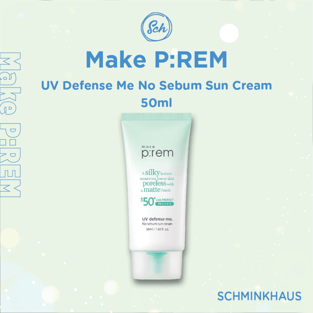 [BPOM] MAKE PREM /makeprem   UV Defense Me No Sebum Sun Cream (50ml/10ml)