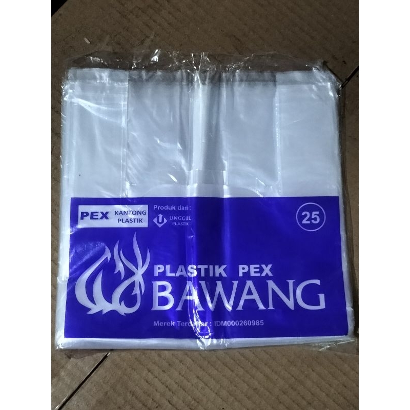 Kresek Bening BAWANG PEX 25 Ukuran 25 x 48