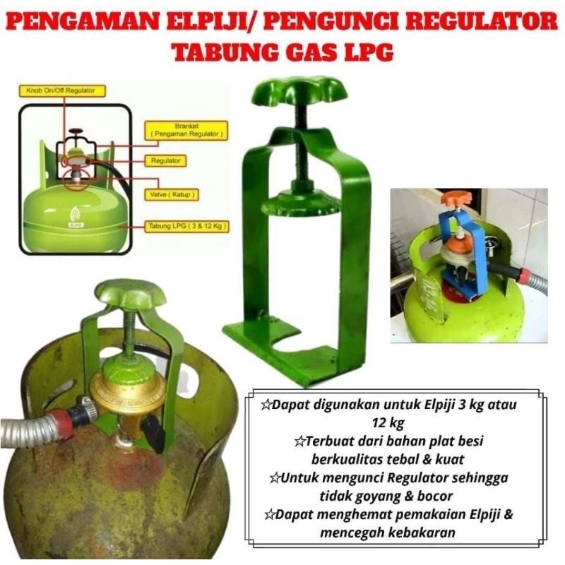 Pengaman Regulator Gas Elpiji 3kg 12kg/ Pengunci Regulator Gas