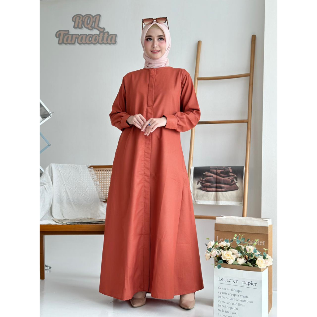 Gamis Katun Toyobo Fodu Polos Simple