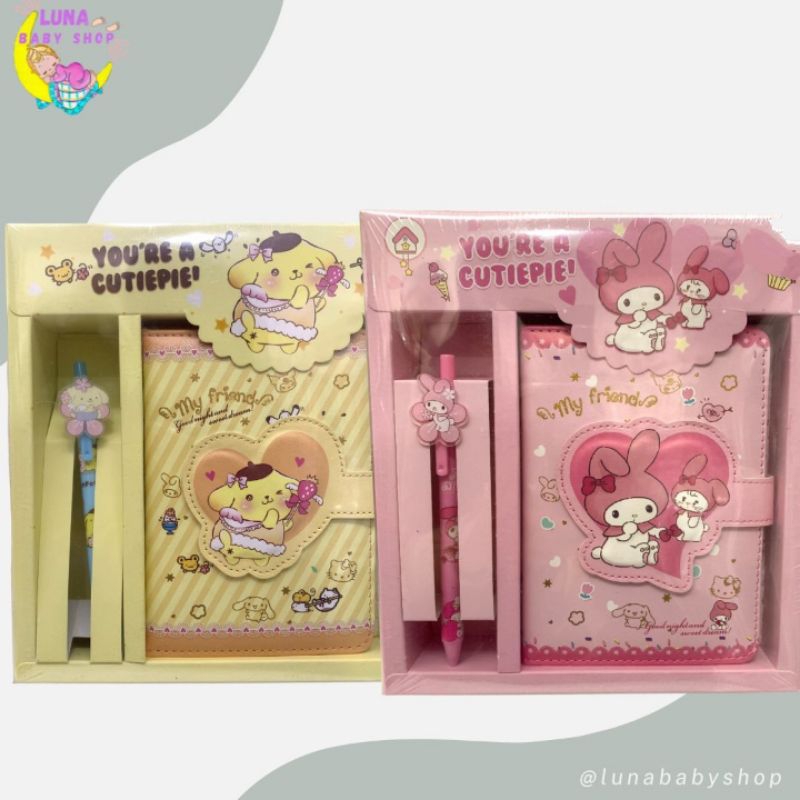 

Sanrio 2in1 Set Notebook/Buku Tulis+Pena