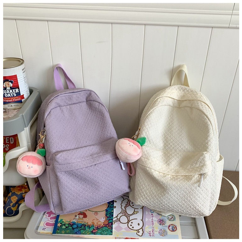 Mores Tas Ransel Laptop Wanita Pastel Kalia Korean Nilon backpack Import polos Tas sekolah laptop lucu kuliah remaja