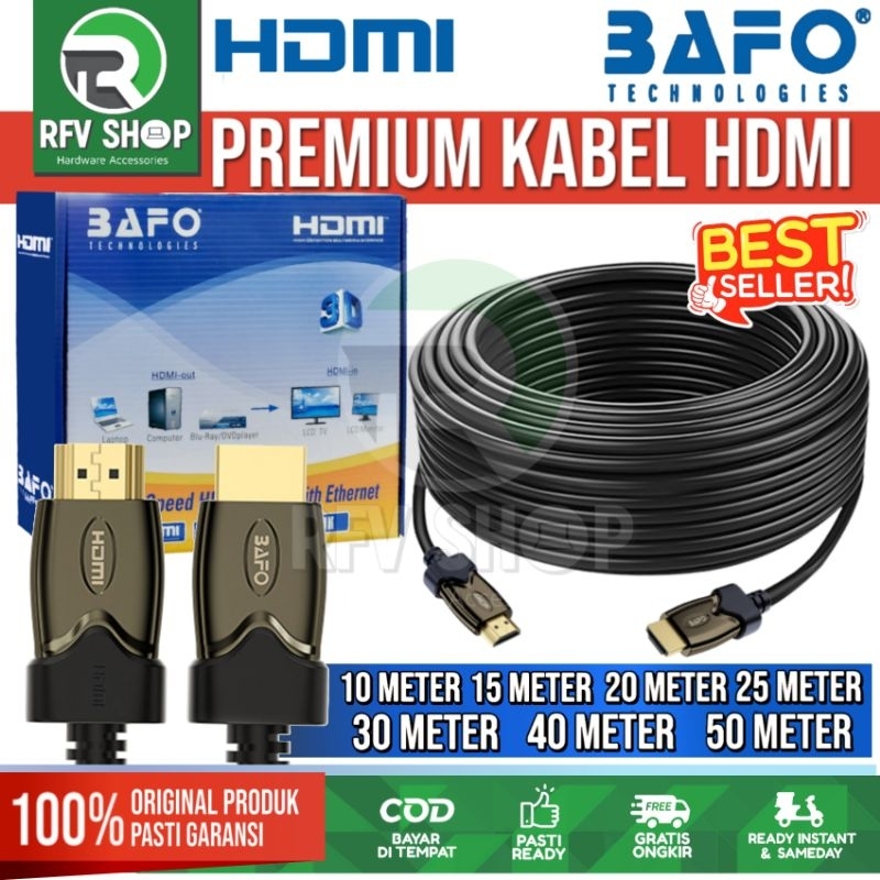 BAFO KABEL HDMI V2.0 4K 15 METER  HDMI WITH ETHERNET CABLE ORIGINAL BAFO