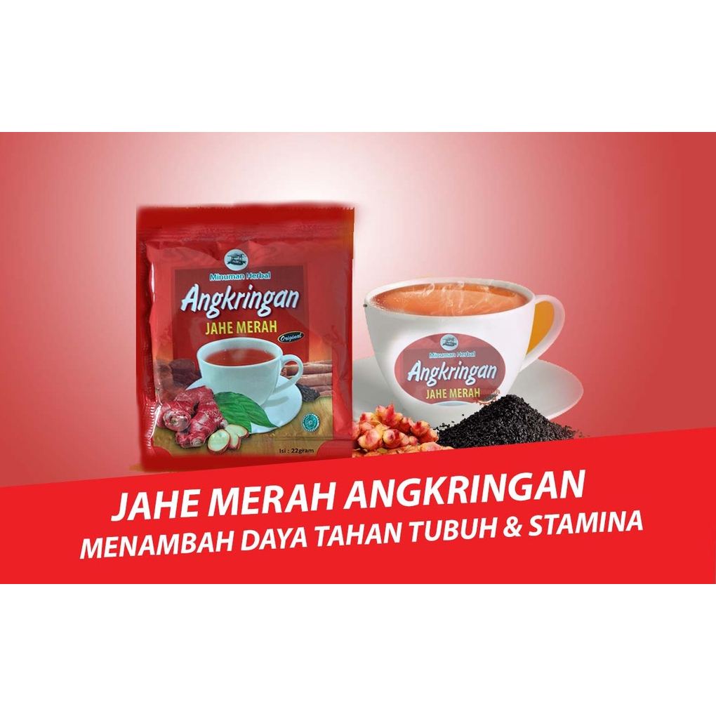 

Jahe merah angkringan Minuman Tradisional rencengan Sachet 22 gr