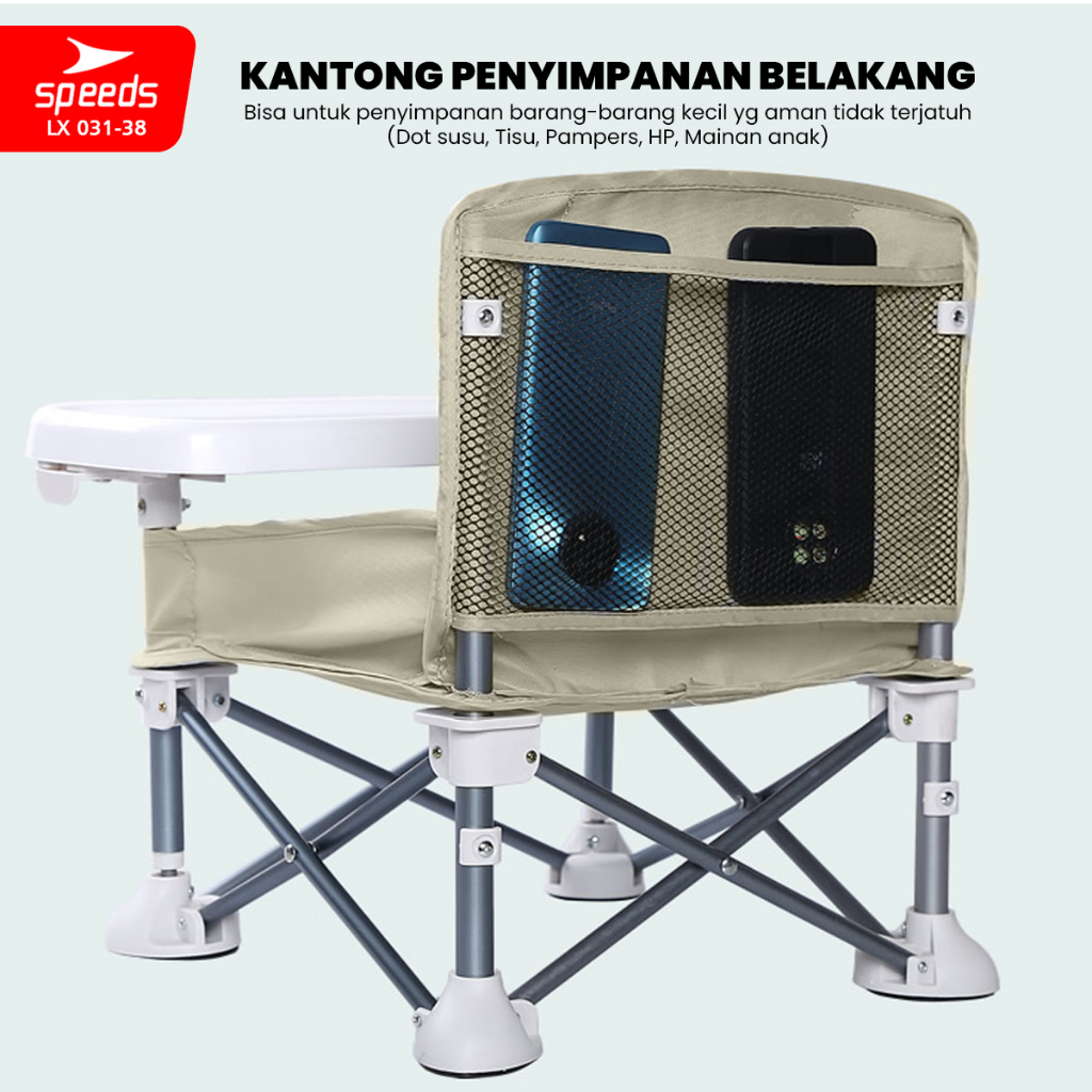 SPEEDS Kursi Makan Lipat Bayi Portabel Baby Chair Booster High Chair Kursi Balita 031-38