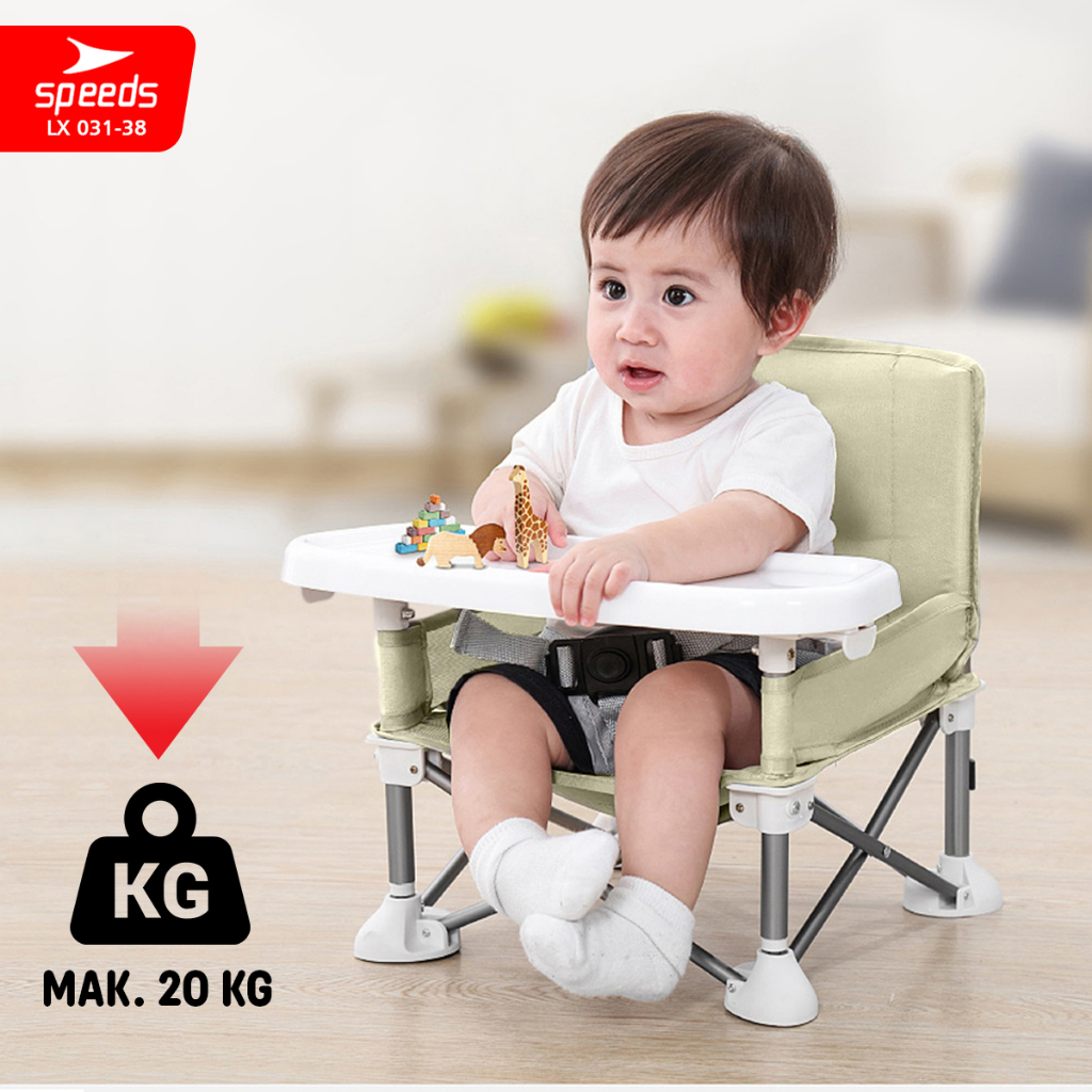 SPEEDS Kursi Makan Lipat Bayi Portabel Baby Chair Booster High Chair Kursi Balita 031-38