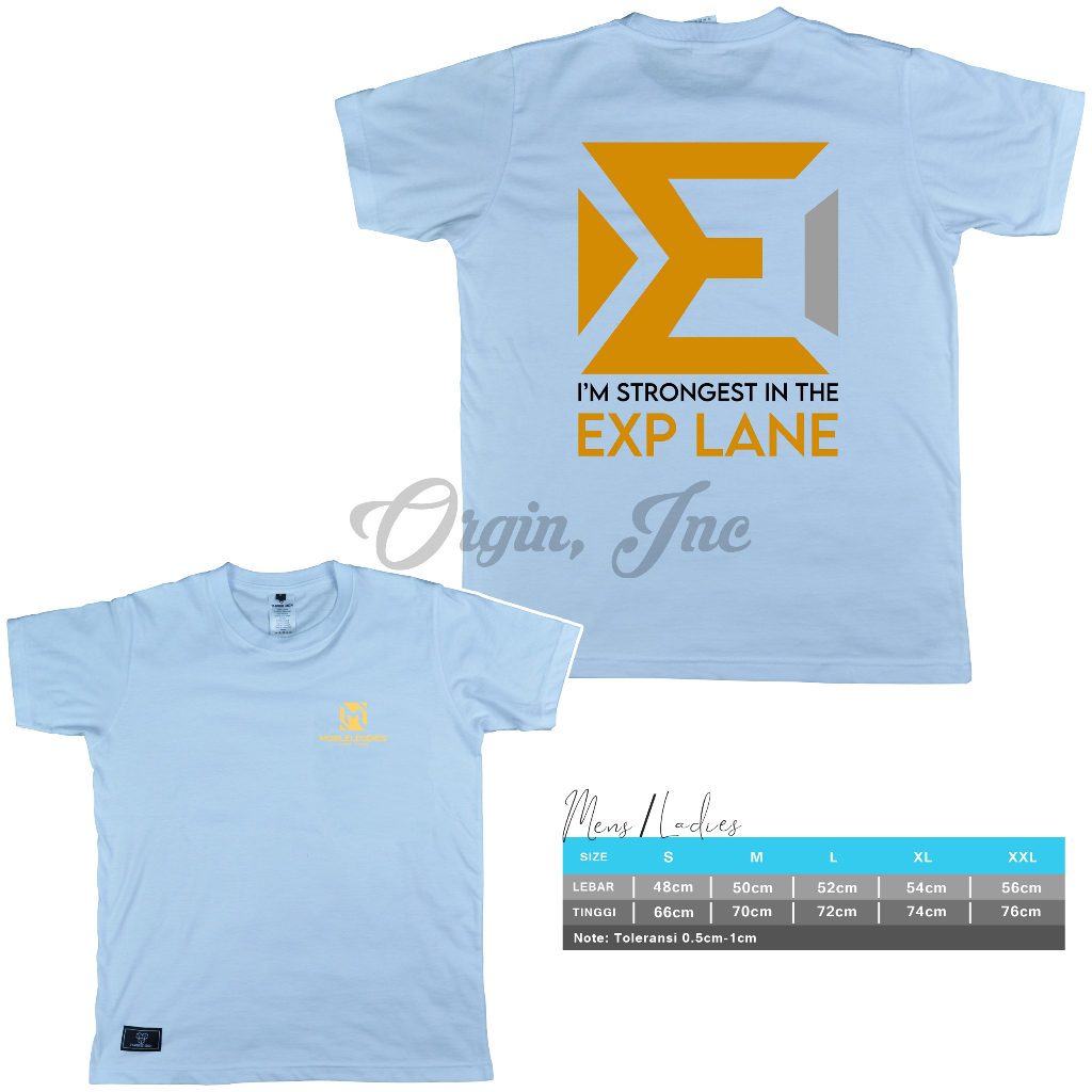 kaos game mobile hero legend logo role exp lane 100% cotton combed 24s