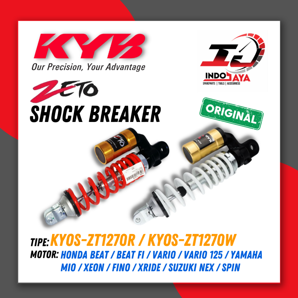 SHOCKBREAKER + TABUNG KAYABA KYOS-ZT1270R UNTUK MOTOR ALL MATIC YAMAHA / SHOCK BREAKER BELAKANG / KY