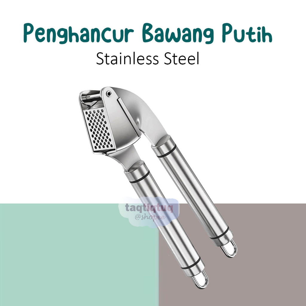 TQ Alat Penghancur Bawang Putih Stainless Garlic Press Onion Crusher Alat Geprek Bawang Putih Kunyit