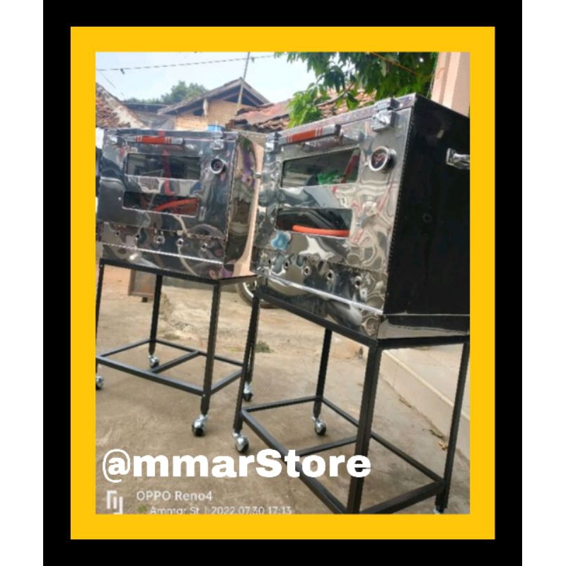 OVEN GAS BAHAN STAINLESS UK 60X40X45 CM, OVEN GAS MANUAL, OVEN GAS MATIC.