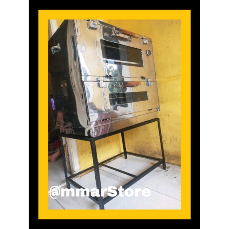 Oven Gas Bahan Stainless Still 04mm, Oven Gas Uk 75x55x70 CM, Oven Gas Api Atas Bawah, oven kue, ove