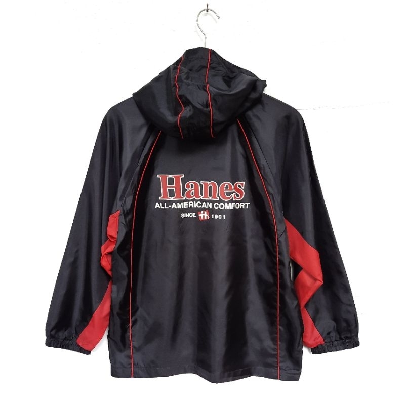 Hanes Jacket Windbreaker Zip Hoodie Size M
