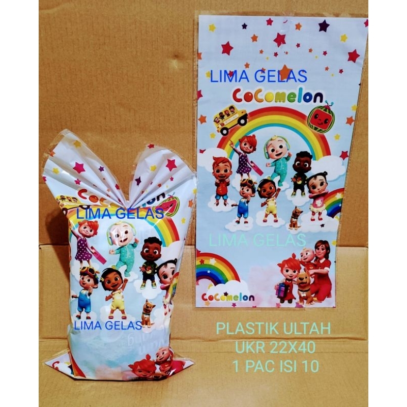 

Plastik Snack Ulang Tahun COCOMELON / Plastik Karakter / Plastik Opp isi 10