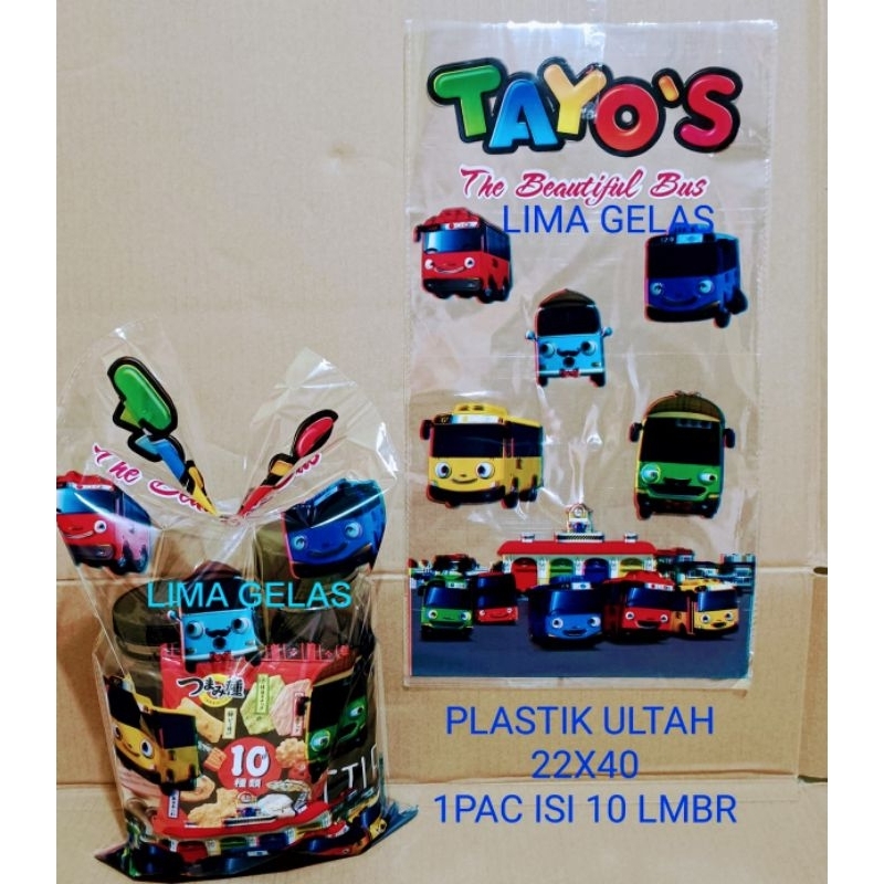 

Plastik Snack Ulang Tahun TAYO / Plastik Karakter / Plastik Opp isi 10