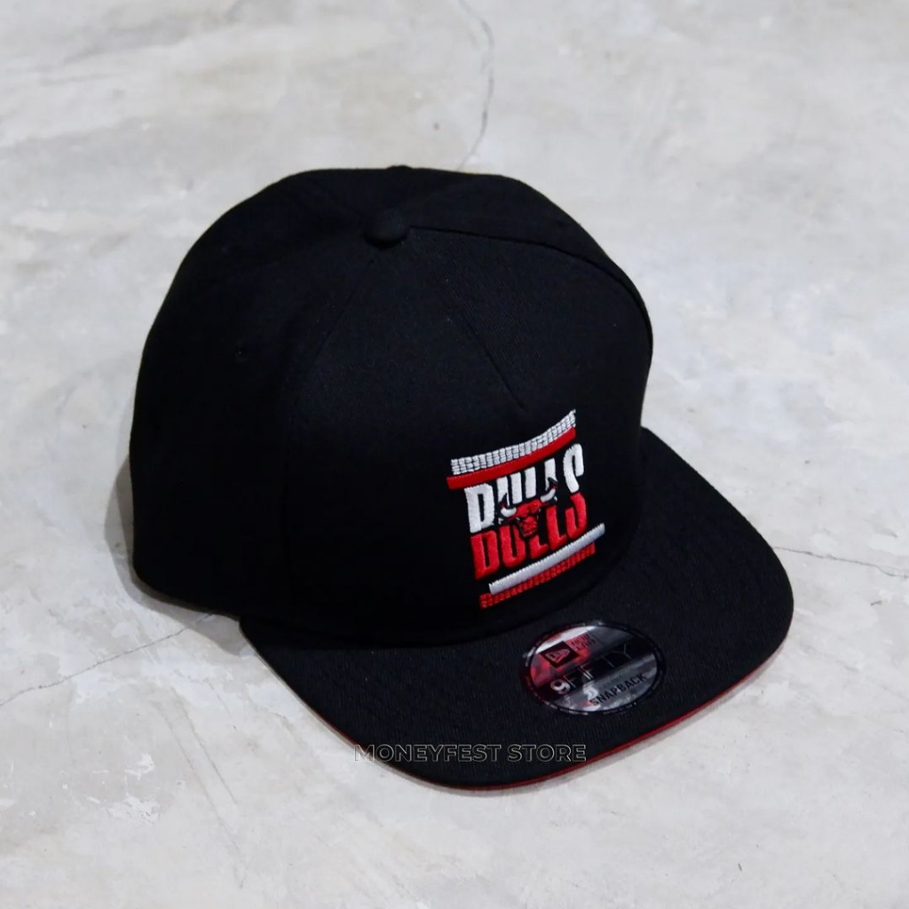 NEW ERA x CHICAGO BULLS BLACK SNAPBACK 9FIFTY A-FRAME