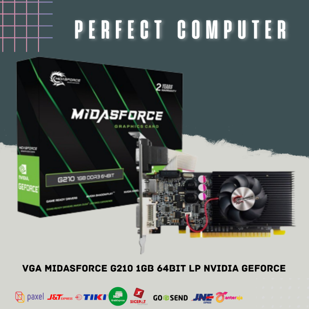 Vga Midasforce G210 1Gb 64bit LP Nvidia geforce GT 210