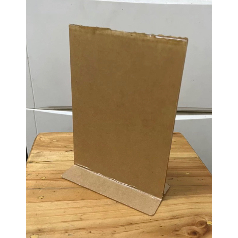 

acrylic tent card T 2mm tempat brosur uk 21 x 10 cm