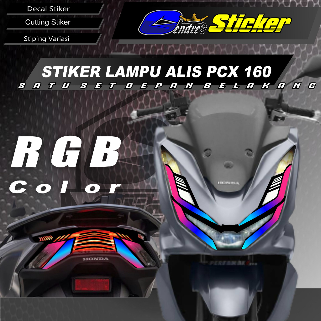 STIKER LAMPU ALIS PCX 160 RGB STIKER