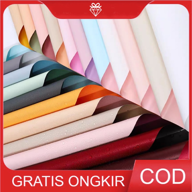 

20 LEMBAR Korean Wrapping Bicolor Pastel - Cellophane Buket Bunga W012