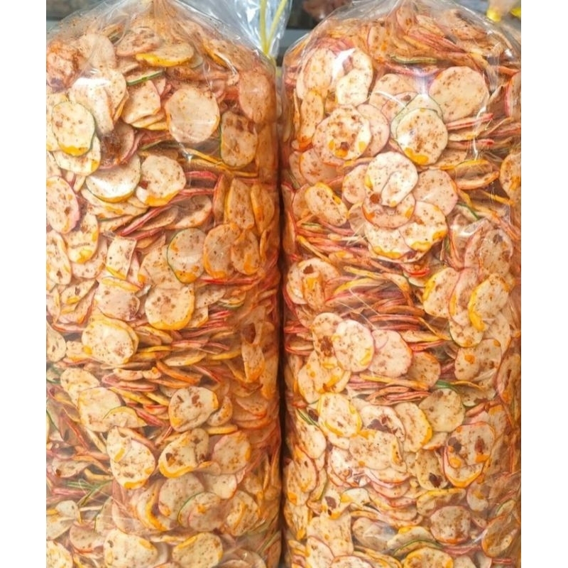

PROMO Kerupuk seblak pedas daun jeruk 1kg murah