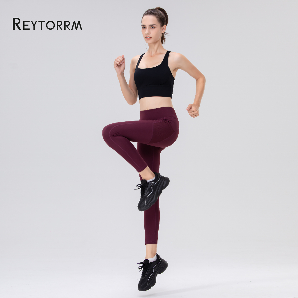Reytorrm Yoga Legging Celana Olahraga Wanita Hijab Sport High Waist Polos Gym&Fitness&Yoga&Running Sport（MTCK90） Image 5