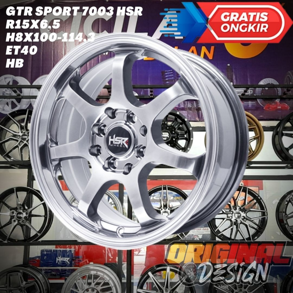 Velg Mobil Ring 15 HSR GTR SPORT R15 Untuk Ciaz , Baleno , Esteem , Ignis