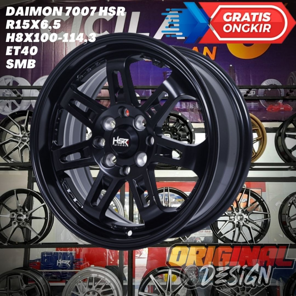 Velg Mobil Ring 15 HSR DAIMON R15 Ford Fiesta , Geely Panda , Honda Brio