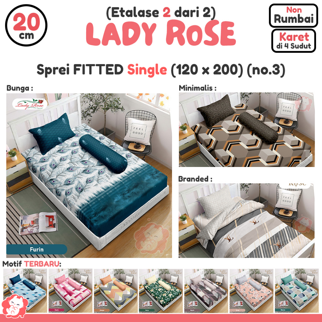 Sprei Single (120 x 200) (no.3) LADY ROSE (2/2)