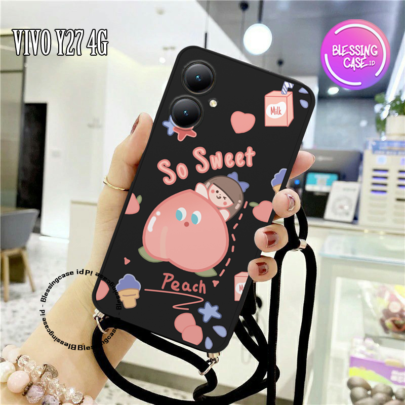 [SPMT-01] Softcase Casing + Tali Vivo Y27 4G  casing Vivo Y27 4G pelindung kamera SmartPhone Vivo Y2