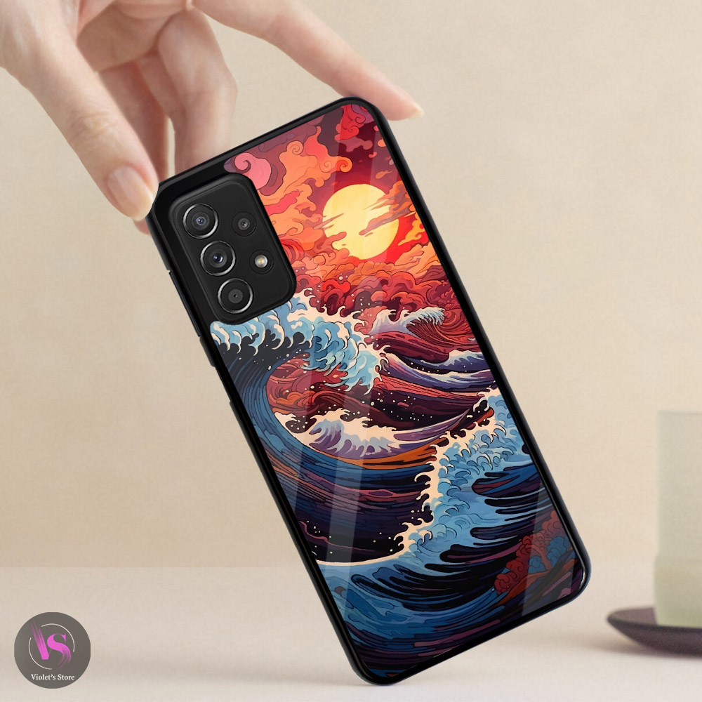 Case Kilau Samsung A51 A52 A52S A71 A72  |VN01| Case Glossy Pic HD | Kesing Silikon Premium Wave