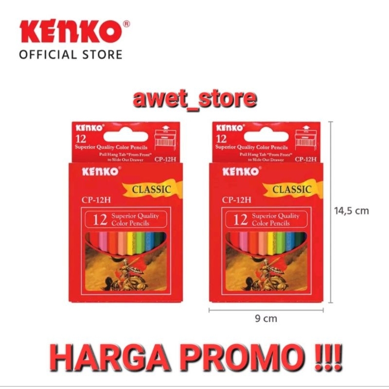 

PENCIL WARNA KENKO CP 12H CLASSIC PENDEK