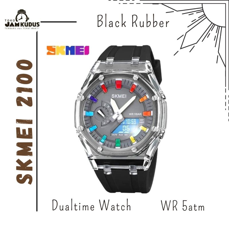 JAM TANGAN SKMEI 2100 ORIGINAL MURAH DUALTIME