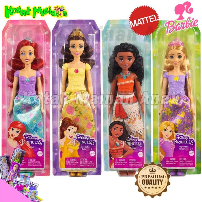 Boneka Barbie Disney Princess Ariel Bela Moana Mainan Perempuan Mattel