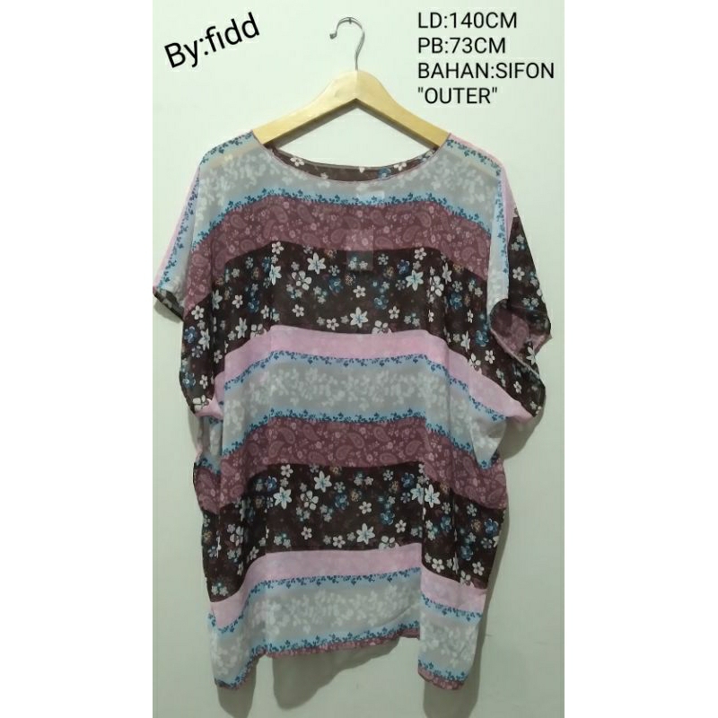 outer motif bahan: sifon fit XXL
