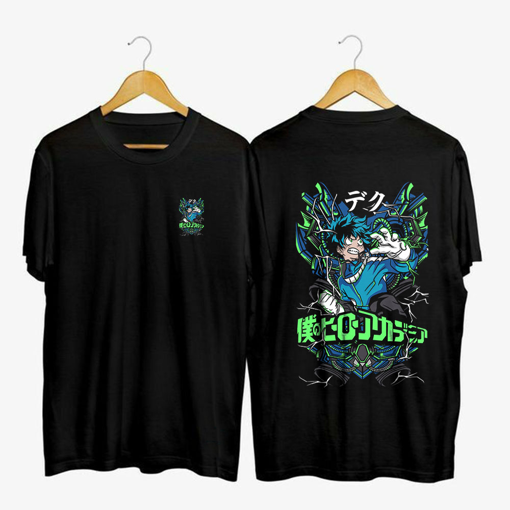 Baju kaos Anime Distro Pria Hitam Anime Luffy M- XXL Kaos Katun 30S Sablon DTF