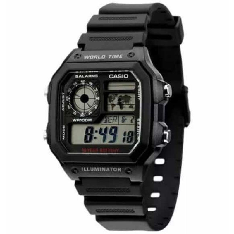 Casio Original AE -1200WH Jam Tangan Pria - Digital